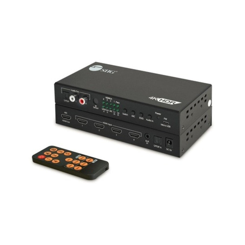 SIIG 4x1 Hdmi 2.0 4k 60hz Switch With Arc (CEH26211S1)