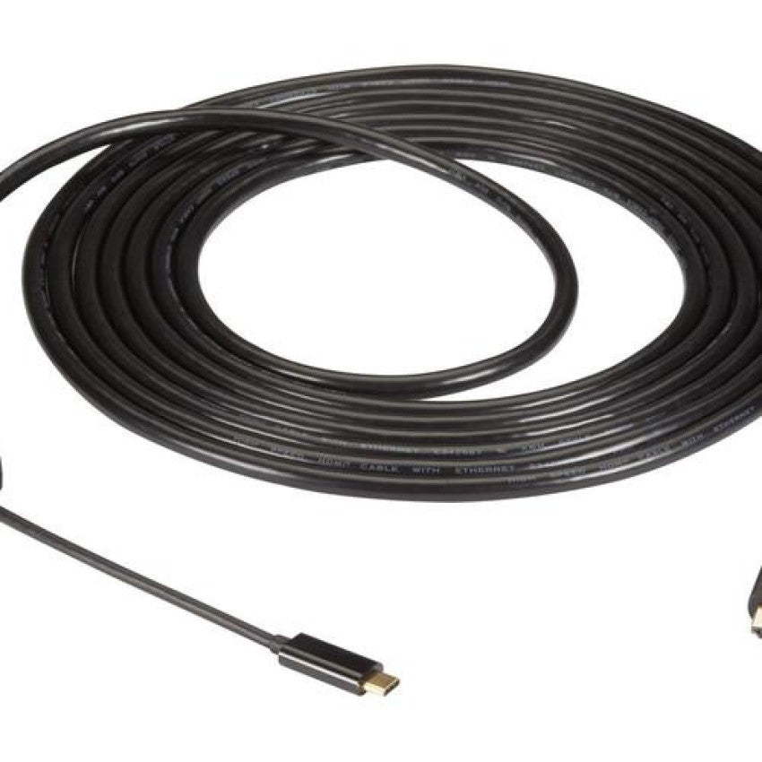 Black Box Usb-c Adapter Cable - Usb-c To Hdmi 2.0 Active Adapter, 4k60, Hdcp 2.2, Dp 1.2 Alt Mode, 16-ft. (4.8-m) (VAUSBC31HDMI4K016)