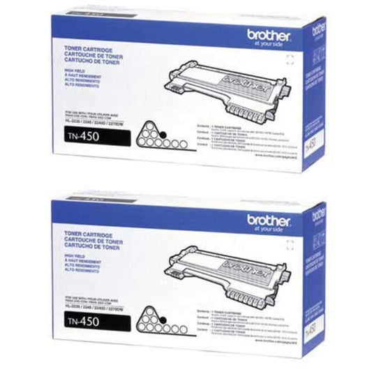 Brother TN450 High Yield Black Toner-2 Pack