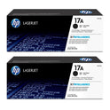 HP 17A Black Toner Cartridges, 2/Pack