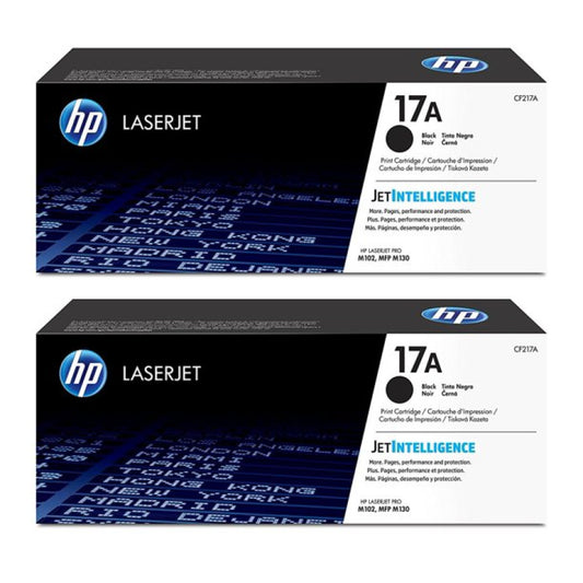 HP 17A Black Toner Cartridges, 2/Pack
