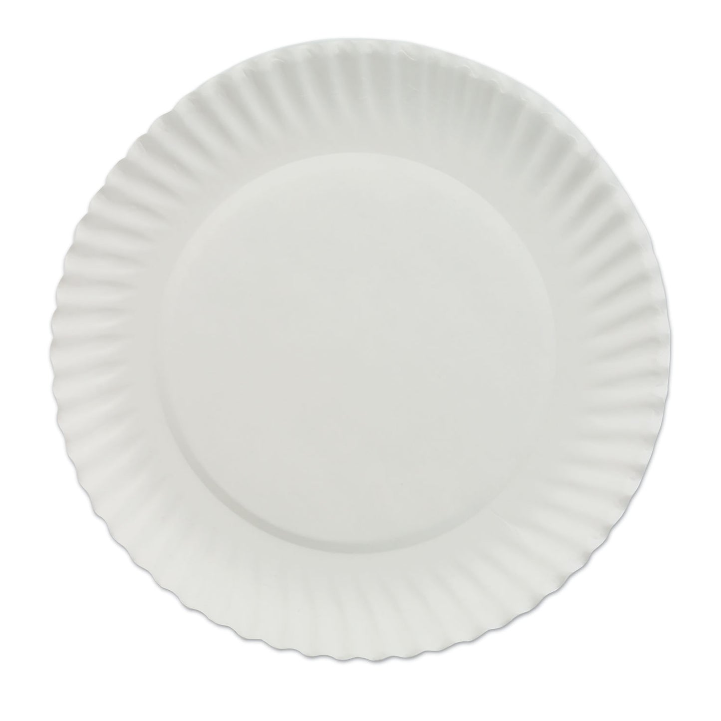 AJM White Paper Plates, 6" dia, 100/Pack, 10 Packs/Carton (PP6GREWH)