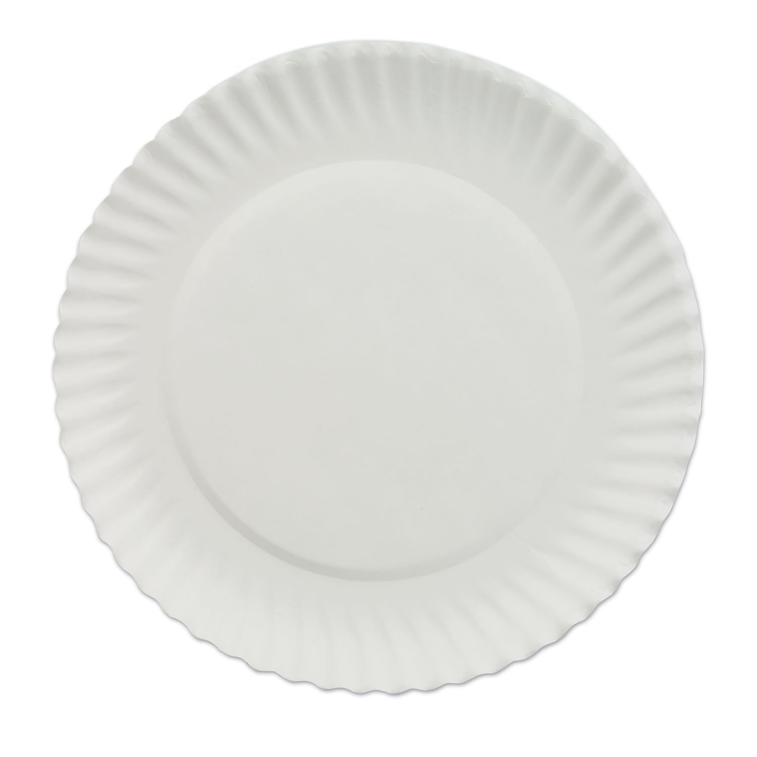 AJM White Paper Plates, 6" dia, 100/Pack, 10 Packs/Carton (PP6GREWH)