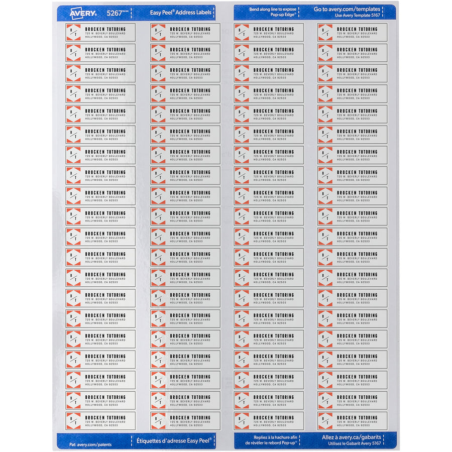  Laser & Inkjet Return Address Labels (18167)