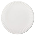 AJM White Paper Plates, 9" dia, 100/Pack (PP9GREWHPK)