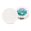 AJM White Paper Plates, 9" dia, 100/Pack (PP9GREWHPK)