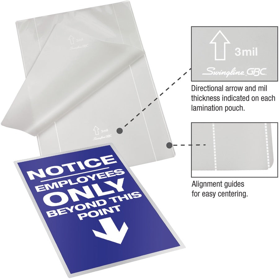 GBC HeatSeal UltraClear Laminating Pouches (3300371)