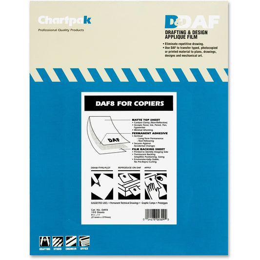 Chartpak 1.5 mil Applique Drafting Film (DAF8)