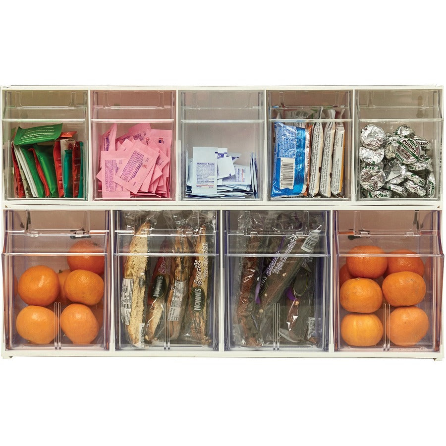 Deflecto Tilt Bin Interlocking Multi-Bin Storage Organizer (20403OP)