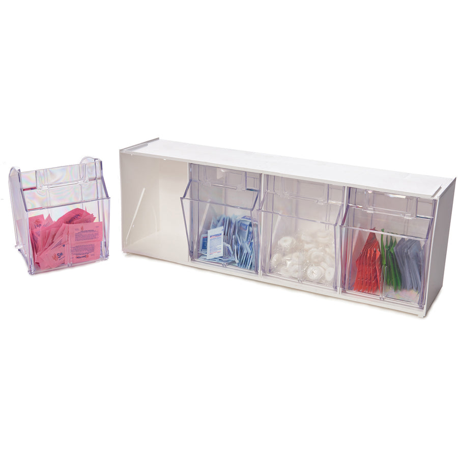 Deflecto Tilt Bin Interlocking Multi-Bin Storage Organizer (20403OP)