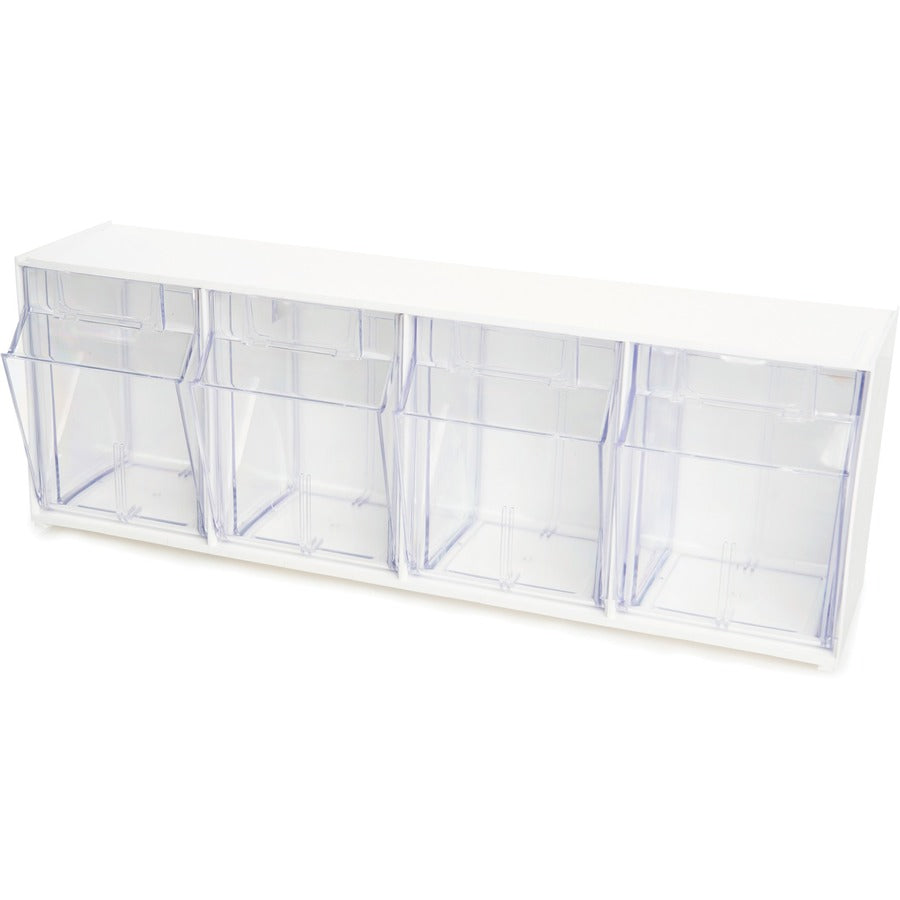 Deflecto Tilt Bin Interlocking Multi-Bin Storage Organizer (20403OP)