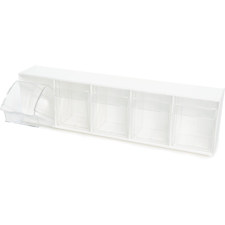 Deflecto Tilt Bin Interlocking Multi-Bin Storage Organizer (20503OP)