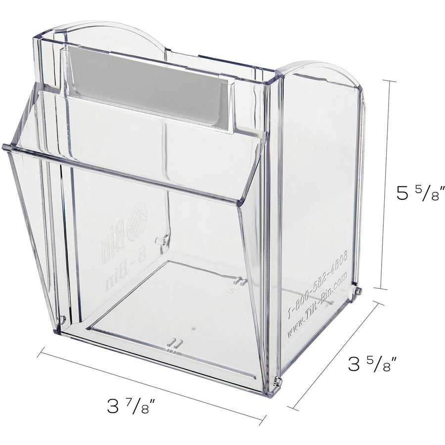 Deflecto Tilt Bin Interlocking Multi-Bin Storage Organizer (20503OP)