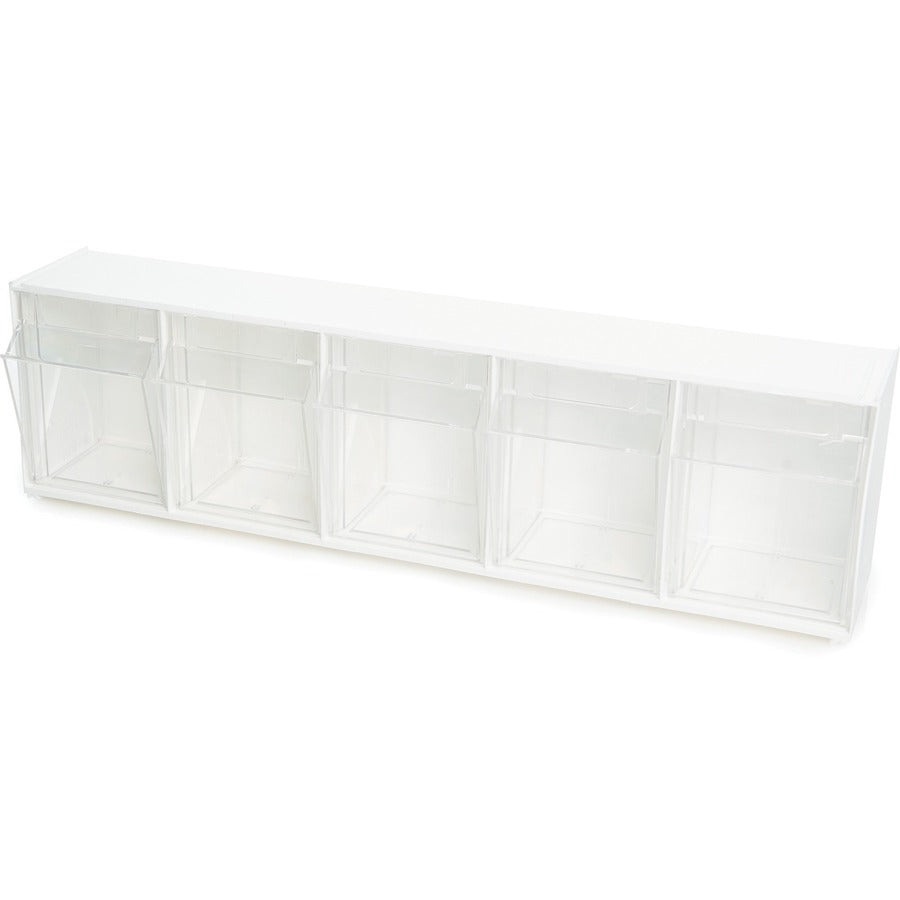 Deflecto Tilt Bin Interlocking Multi-Bin Storage Organizer (20503OP)