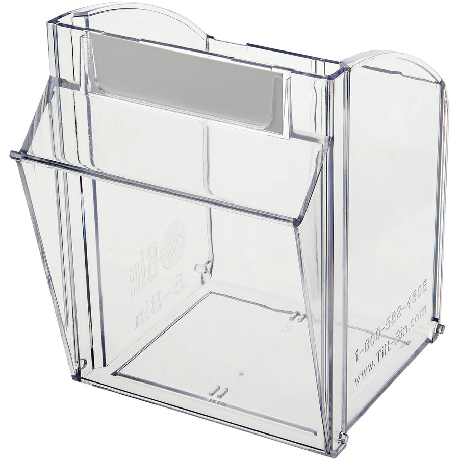 Deflecto Tilt Bin Interlocking Multi-Bin Storage Organizer (20503OP)