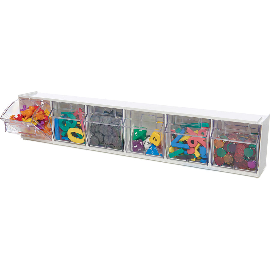 Deflecto Tilt Bin Interlocking Multi-Bin Storage Organizer (20603OP)