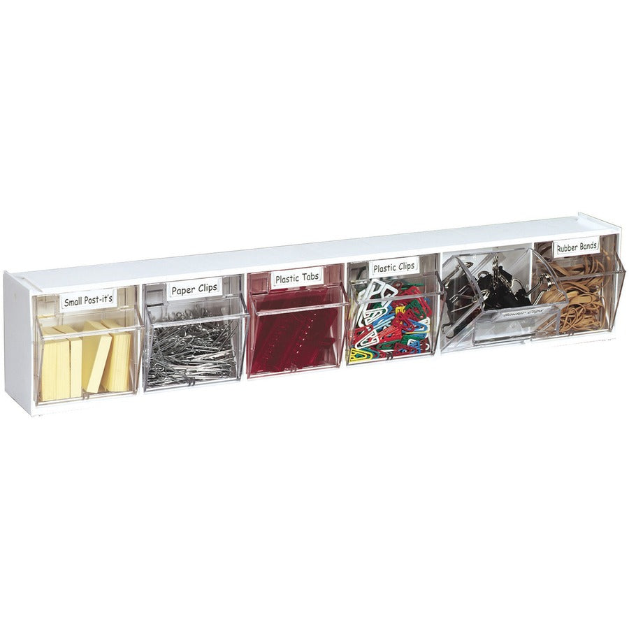 Deflecto Tilt Bin Interlocking Multi-Bin Storage Organizer (20603OP)