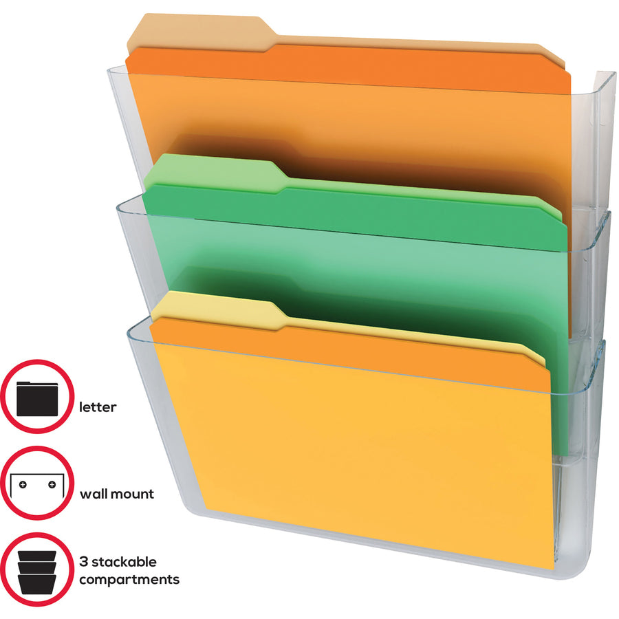 Deflecto Stackable DocuPocket for Partition Walls (73601RT)