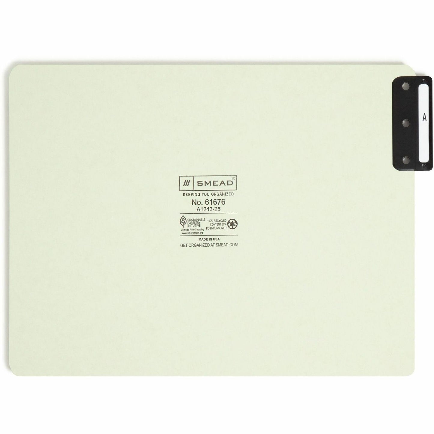 Smead 100% Recycled Filing Guides with Vertical Extra-Wide Blank Tab (61676)