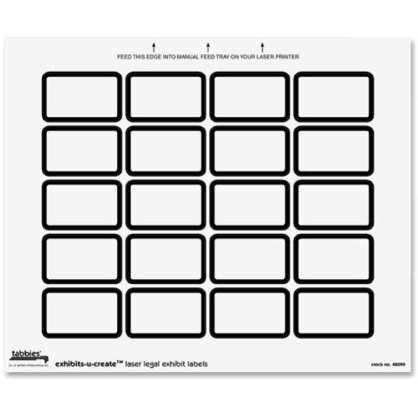 Tabbies Legal Exhibits-U-Create 1" Labels (48090)