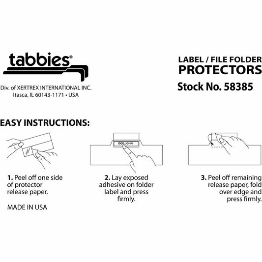 Tabbies Self-adhesive File Folder Label Protectors (58385)