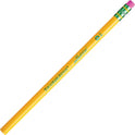 Dixon Ticonderoga Laddie Woodcase Pencil with Microban Protection, HB (#2), Black Lead, Yellow Barrel, Dozen (13304)