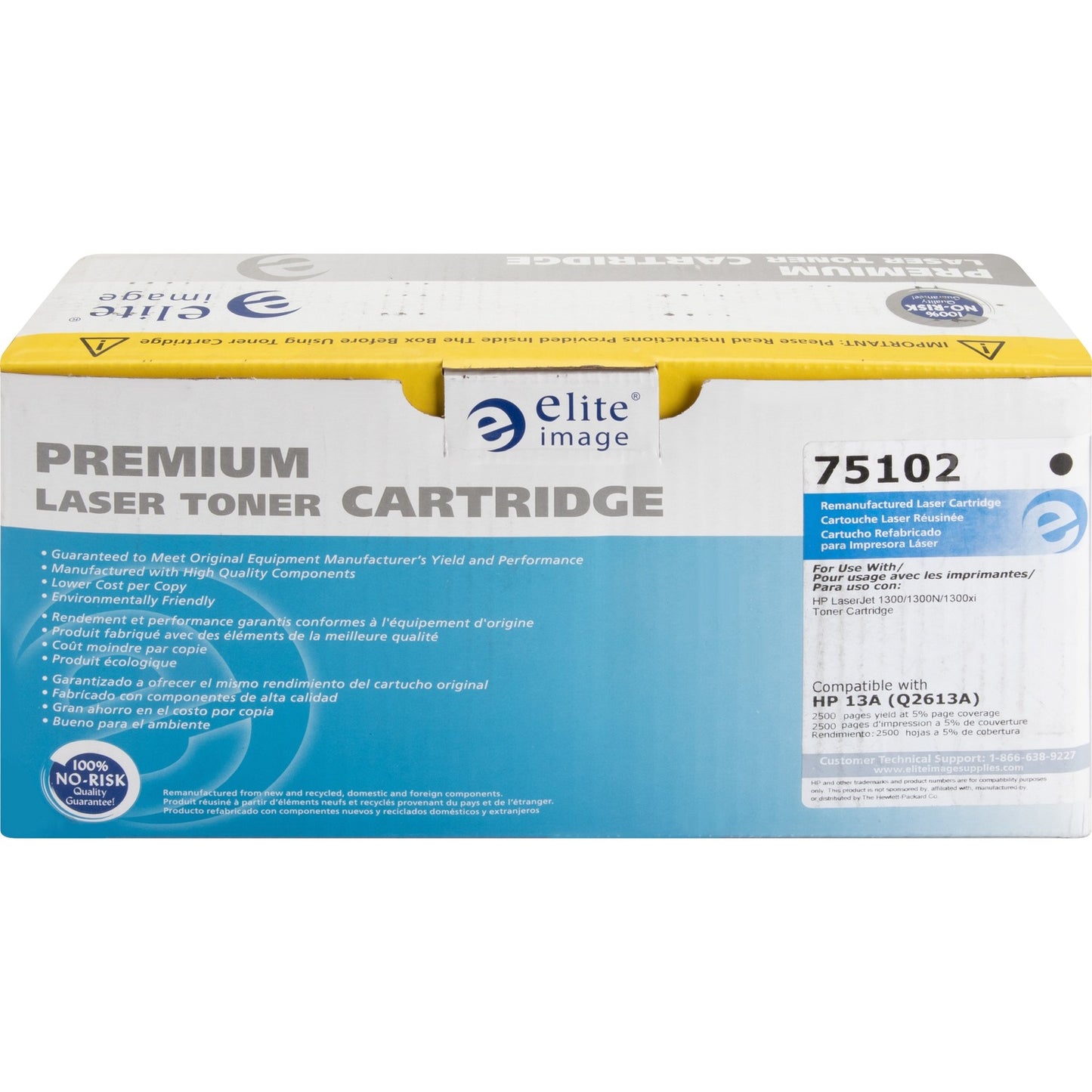 Elite Image Remanufactured Laser Toner Cartridge - Alternative for HP 13A (Q2613A) - Black - 1 Each (75102)