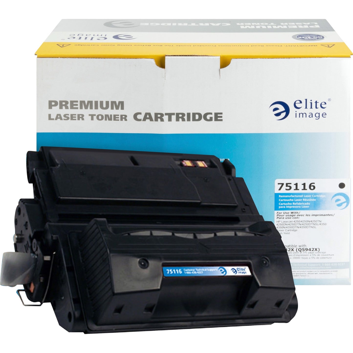 Elite Image Remanufactured Toner Cartridge - Alternative for HP 42X (Q5942X) (75116)
