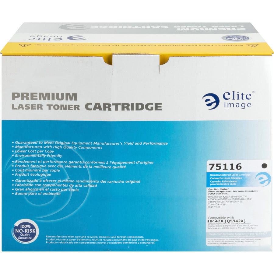 Elite Image Remanufactured Toner Cartridge - Alternative for HP 42X (Q5942X) (75116)