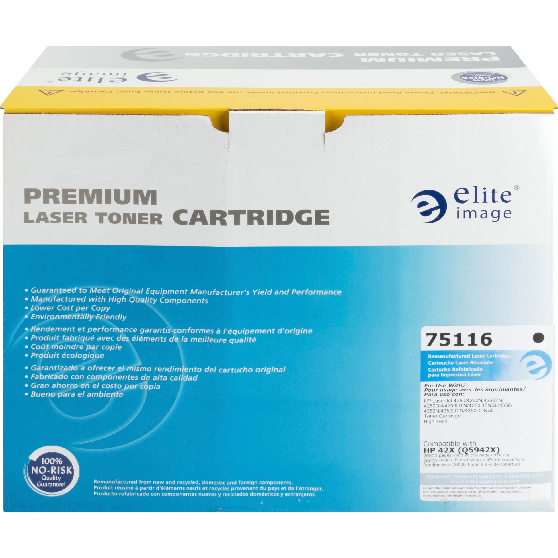 Elite Image Remanufactured Toner Cartridge - Alternative for HP 42X (Q5942X) (75116)