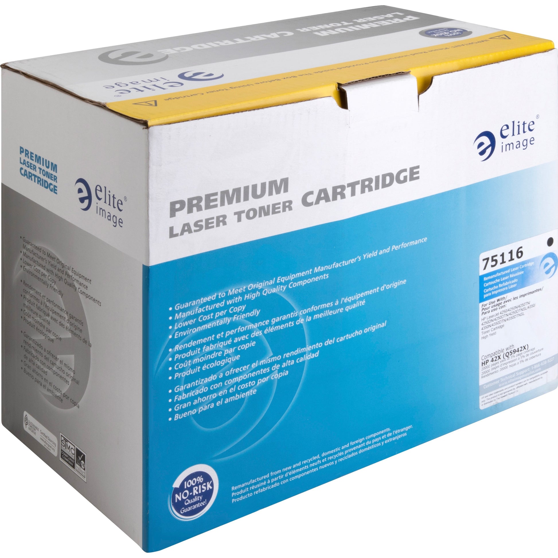 Elite Image Remanufactured Toner Cartridge - Alternative for HP 42X (Q5942X) (75116)