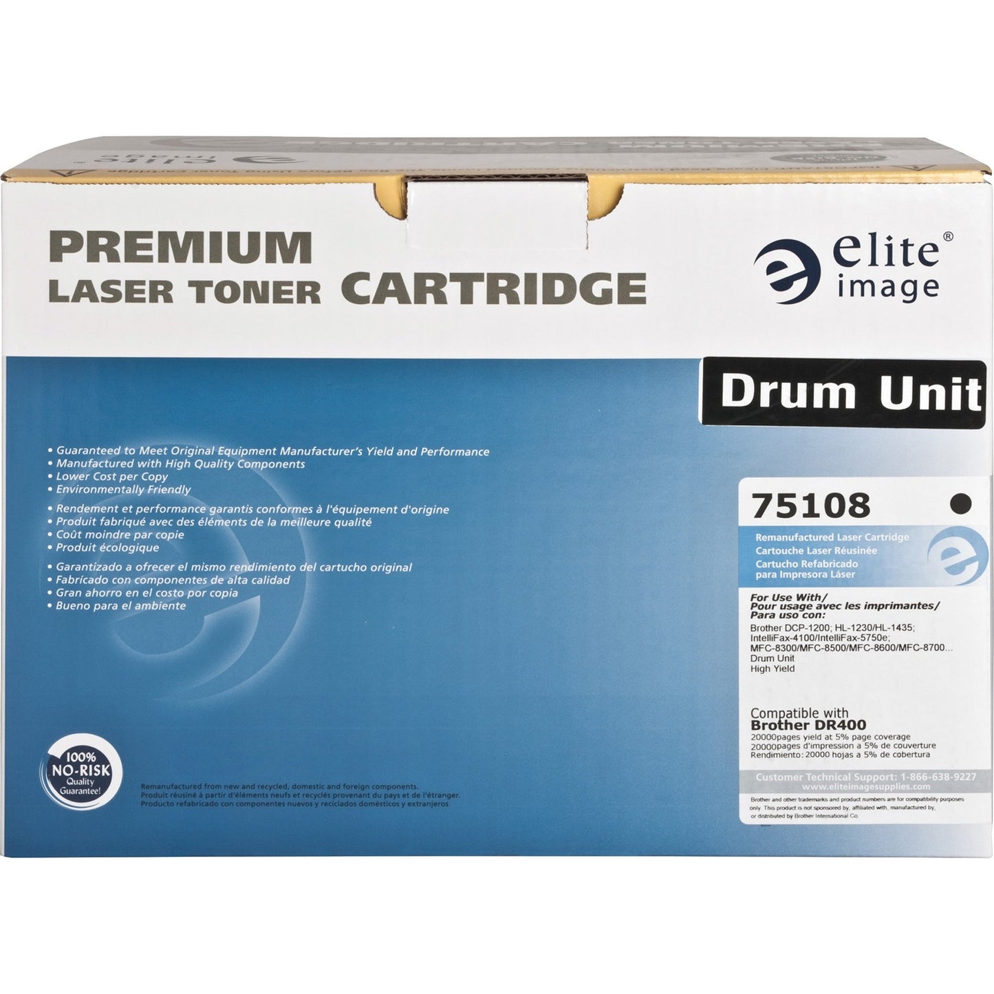 Elite Image Remanufactured Imaging Drum Alternative For Brother DR400 (75108)