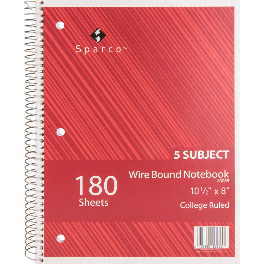 Sparco Wirebound College Ruled Notebooks (83255)