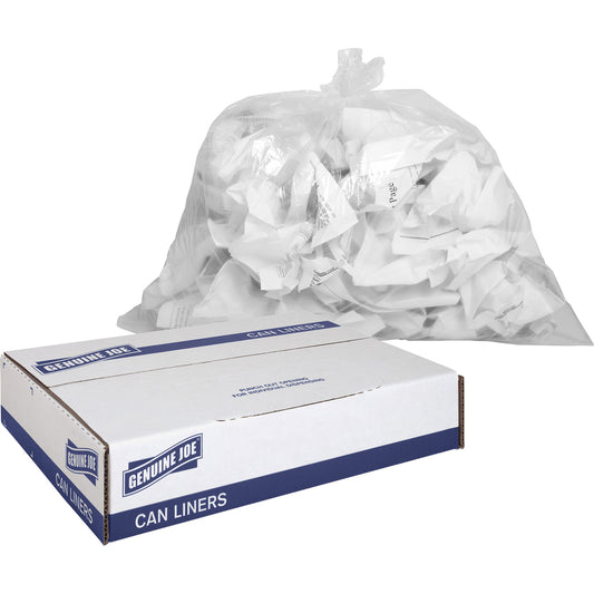 Genuine Joe Clear Trash Can Liners (01010)