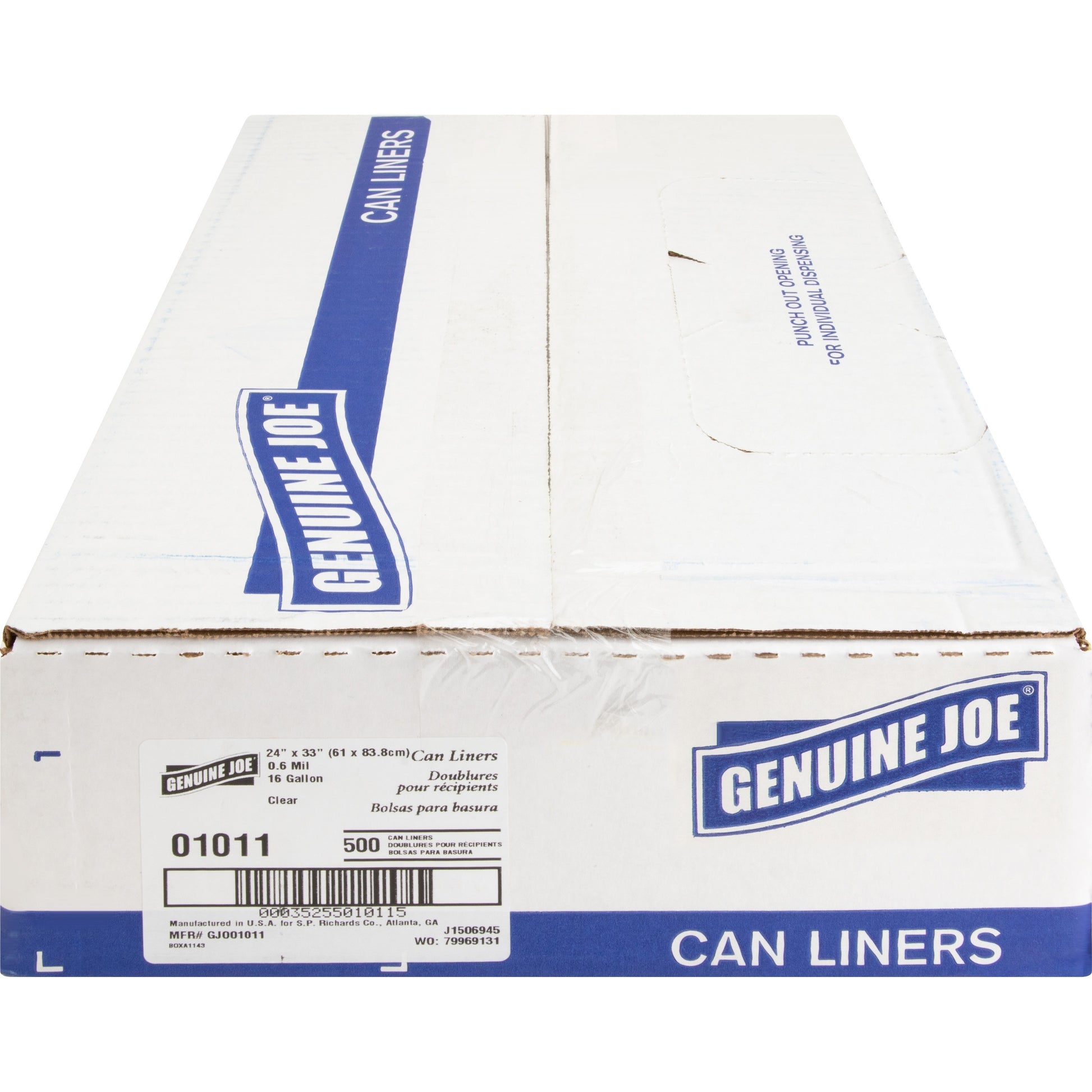 Genuine Joe Clear Trash Can Liners (01011)