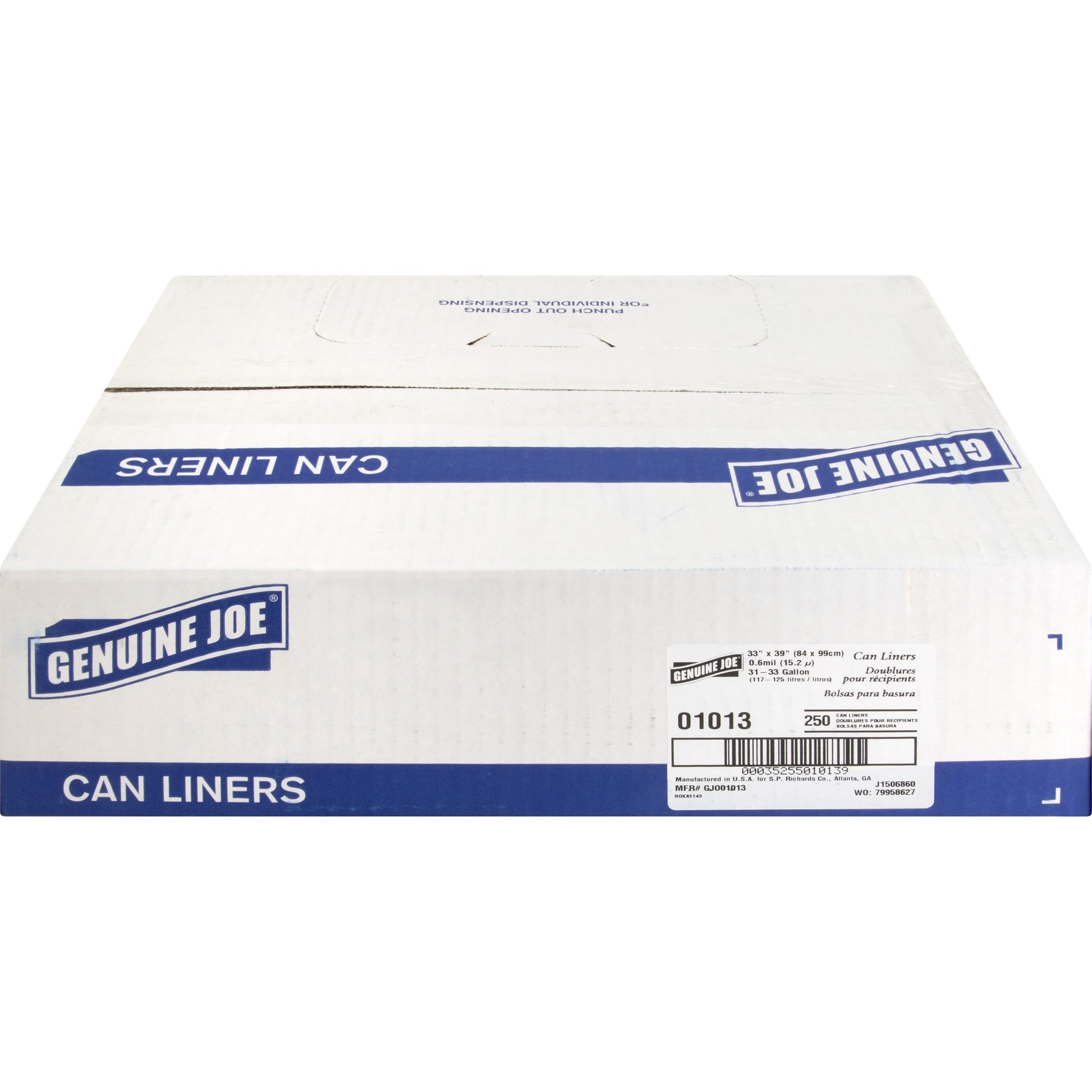 Genuine Joe Clear Trash Can Liners (01013)