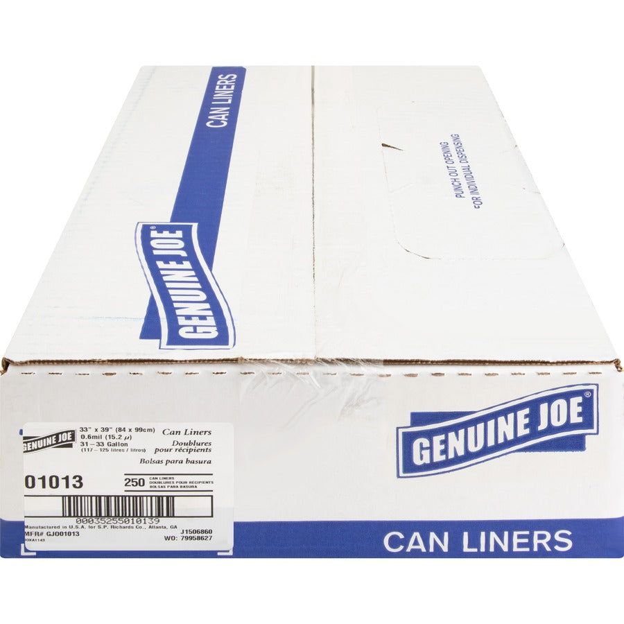 Genuine Joe Clear Trash Can Liners (01013)