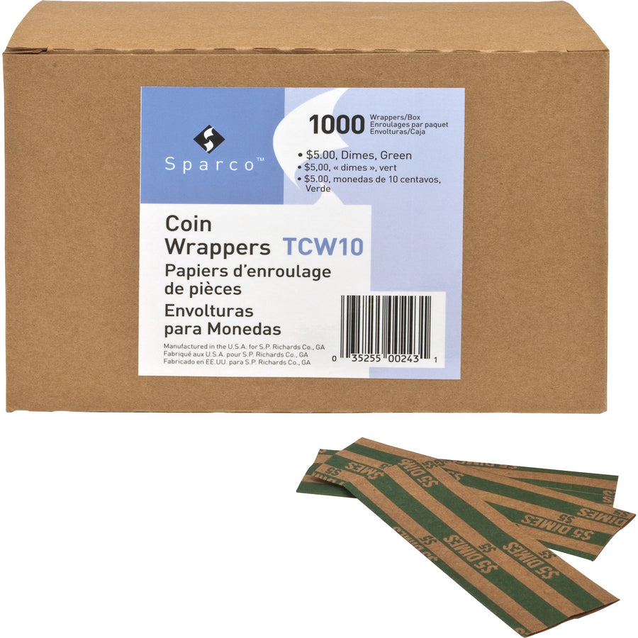 Sparco Flat Coin Wrappers (TCW10)