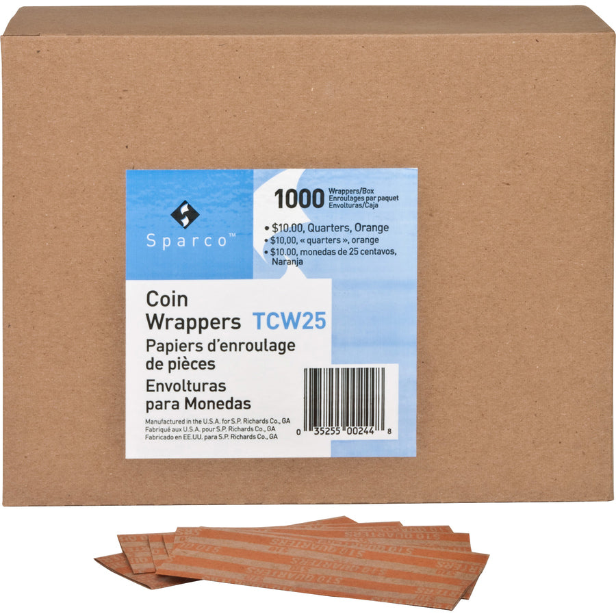 Sparco Flat Coin Wrappers (TCW25)