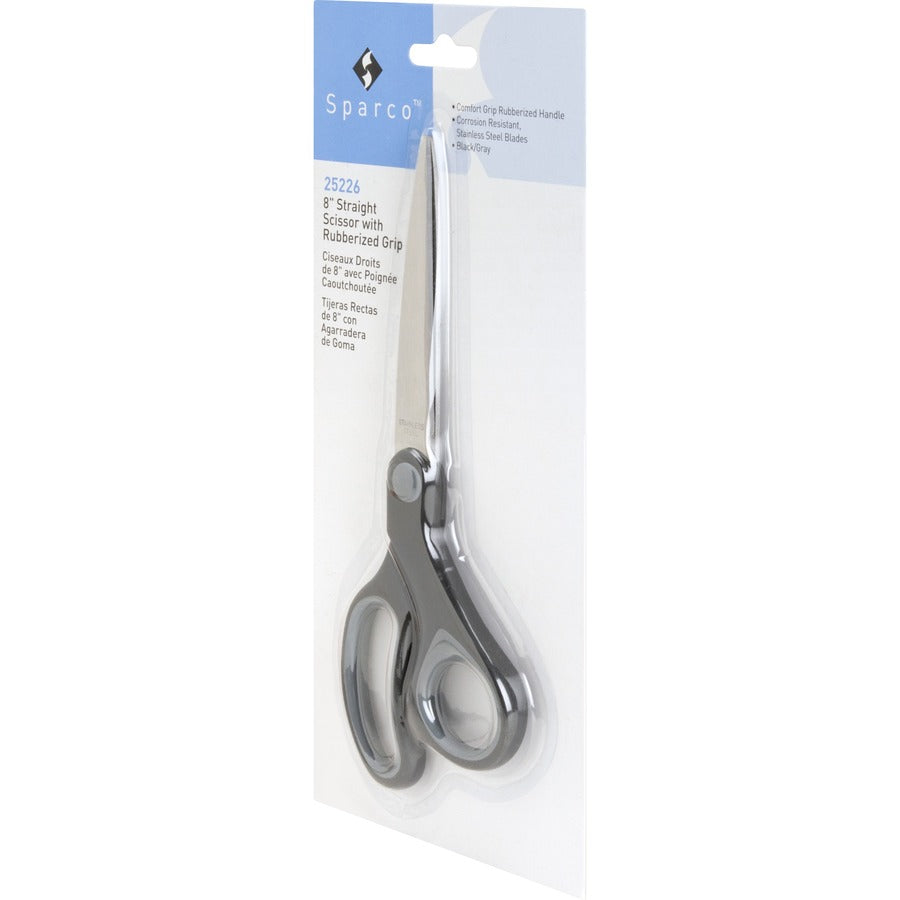 Sparco Straight Scissors w/Rubber Grip Handle (25226)