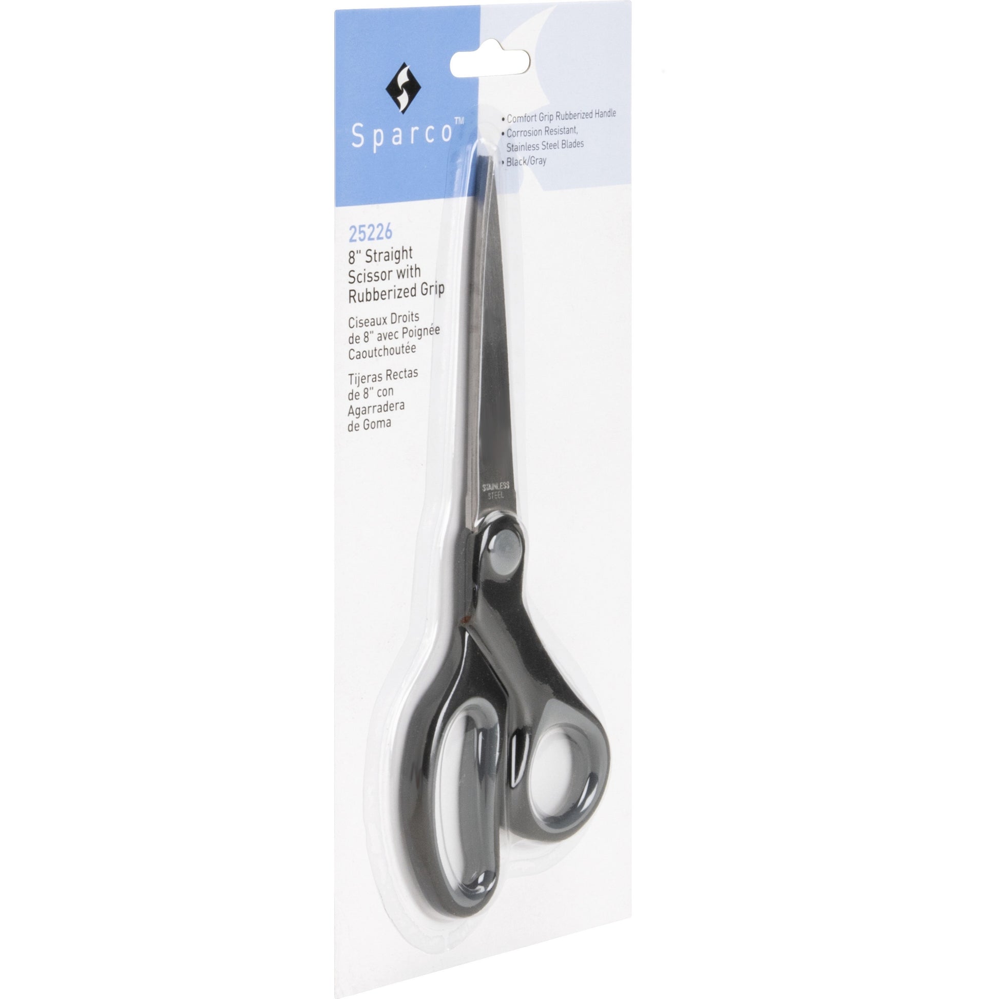 Sparco Straight Scissors w/Rubber Grip Handle (25226)