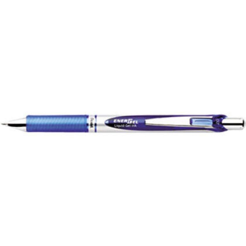 Pentel EnerGel RTX Gel Pen, Retractable, Medium 0.7 mm, Blue Ink, Blue/Light Blue Barrel (BL77C)