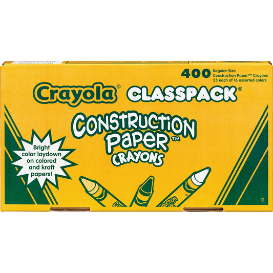 Crayola 16-Color Construction Paper Crayon Classpack (521617)