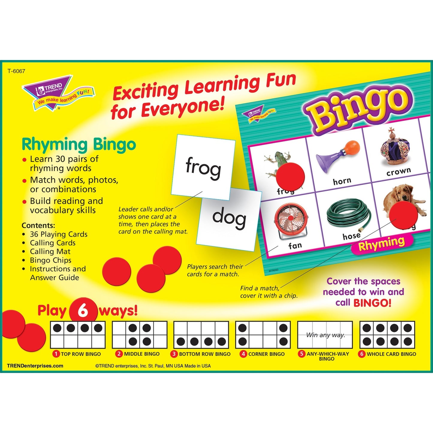 Trend Rhyming Bingo Game (T6067)