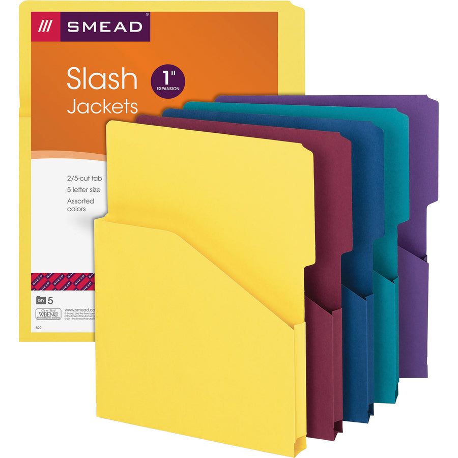 Smead 2/5 Tab Cut Letter Recycled File Pocket (75445)