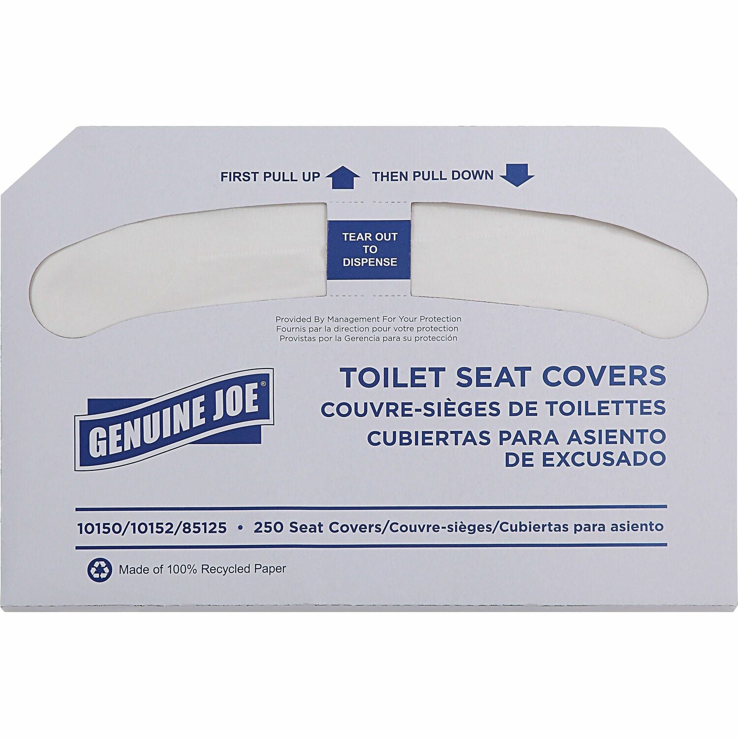 Genuine Joe Half-fold Toilet Seat Covers (10150)