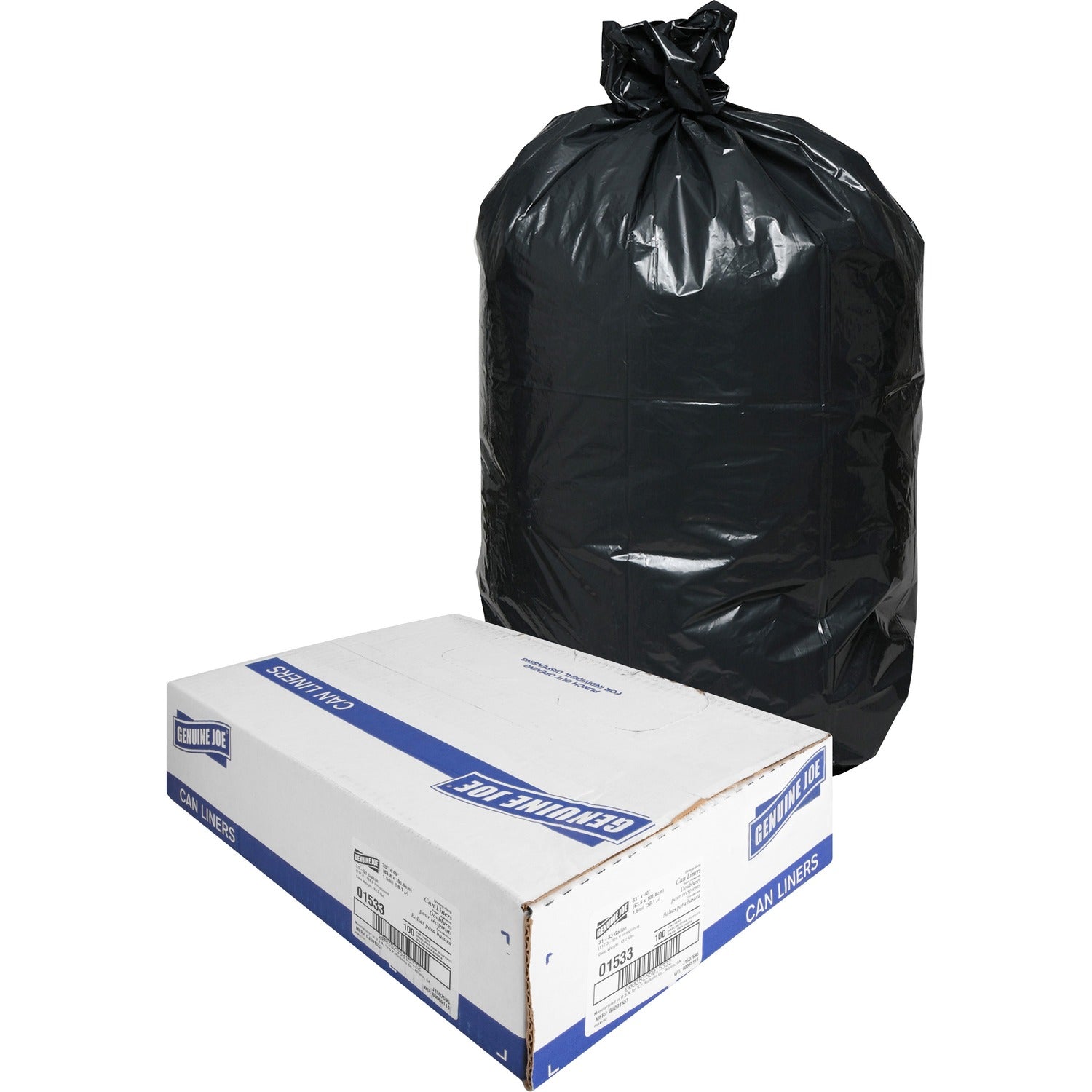 Genuine Joe Heavy-Duty Trash Can Liners (01533)