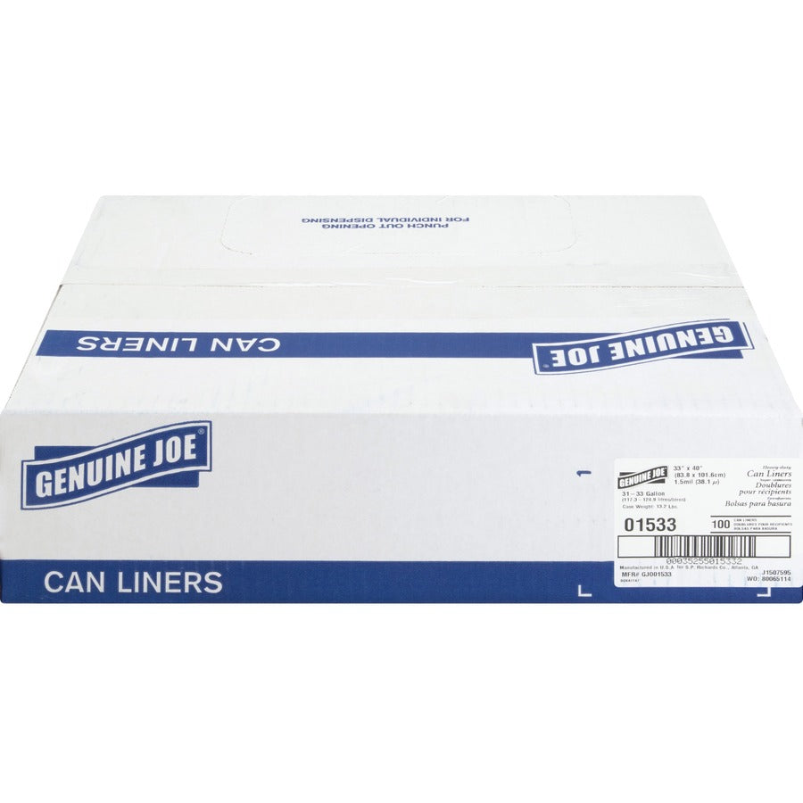 Genuine Joe Heavy-Duty Trash Can Liners (01533)