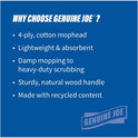 Genuine Joe Wood Handle Complete Wet Mop (54201)