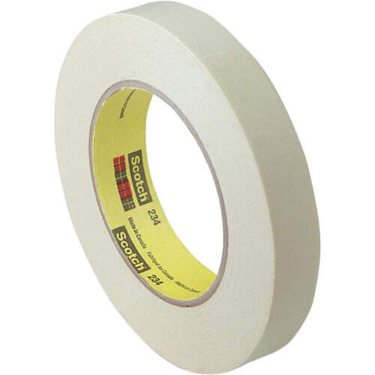 Scotch General Purpose Masking Tape 234, 3" Core, 18 mm x 55 m, Tan (23434)